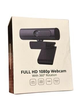 NearbyExpress Full HD 1080p Webcam with 360° Rotation and Auto Focus